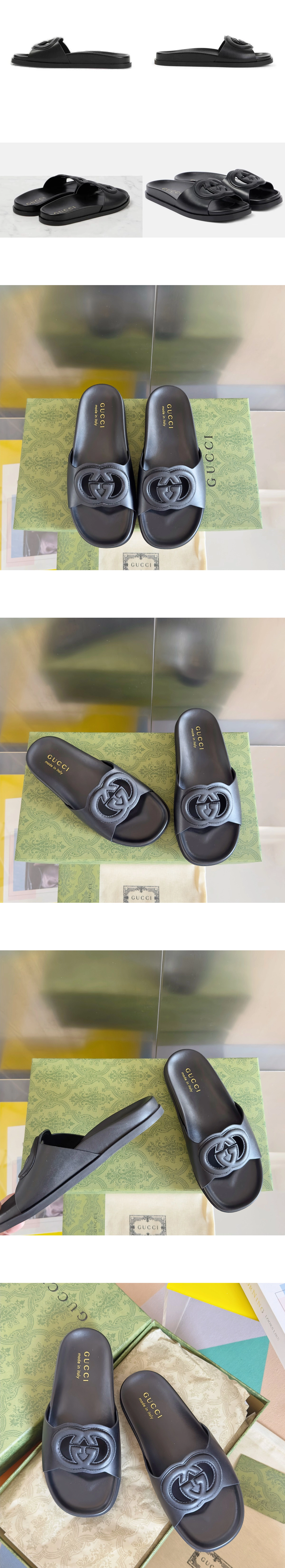 [GUCCI] 구찌 GG 샌들 블랙 남녀공용