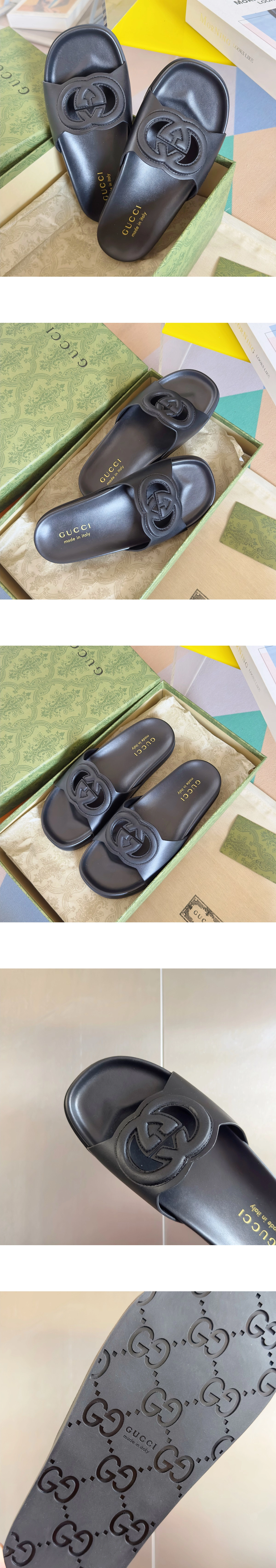 [GUCCI] 구찌 GG 샌들 블랙 남녀공용