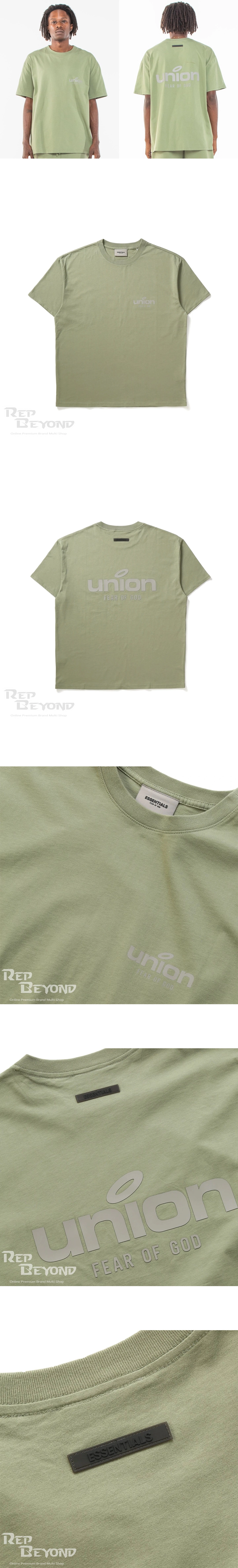 [FEAR OF GOD] 남성 피어오브갓 에센셜 x 유니온 로고 빈티지 티셔츠