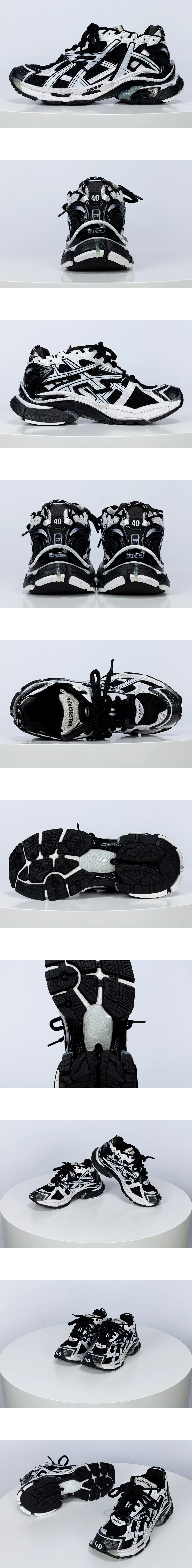 [BALENCIAGA] 발렌시아가 러너 스니커즈 메쉬 블랙화이트772774W3RMU9010 남녀공용 (ZH)
