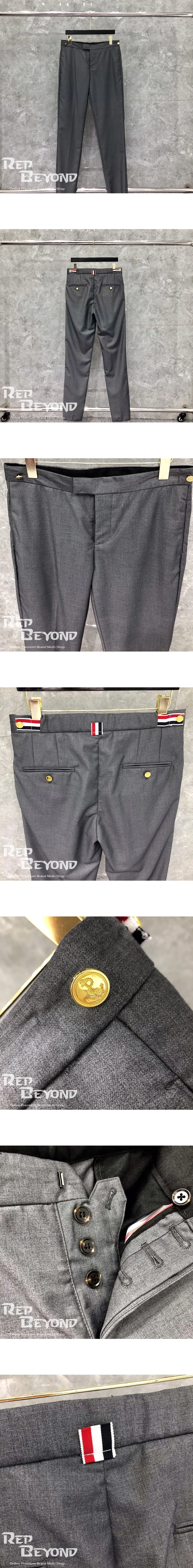 [THOM BROWNE] 남성 톰브라운 골드 버튼 데커레이션 슈트 그레이