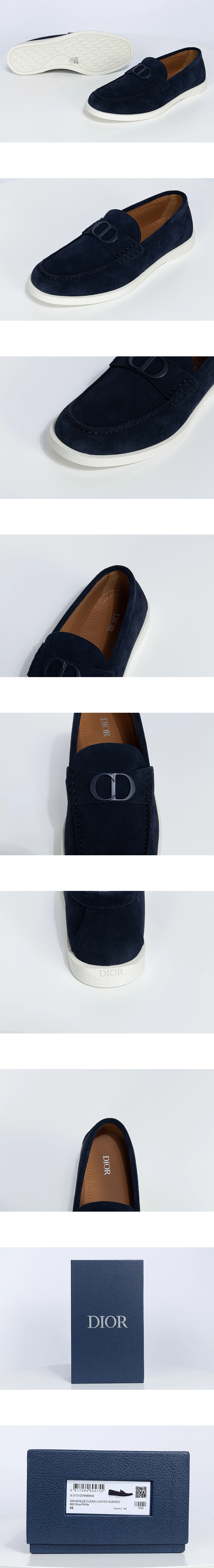 [DIOR] 디올 Granville 스웨이드 로퍼 네이비 3LO169ZSI_H530 남성용