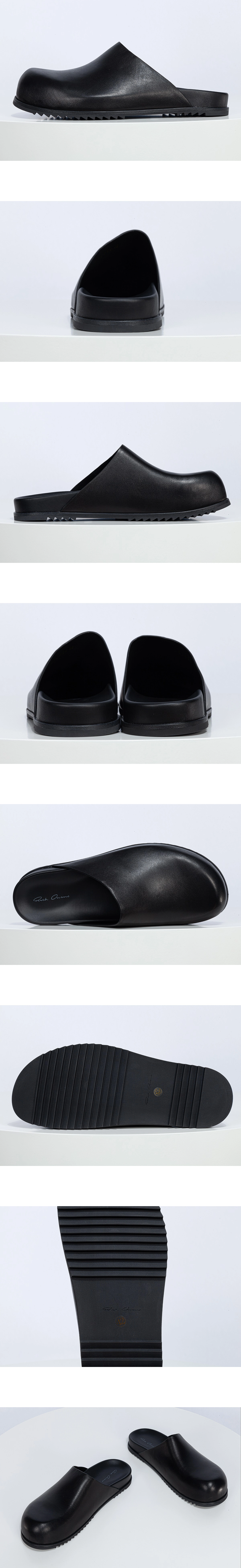 [RICK OWENS] 릭오웬스 Granola 레더 슬리퍼 블랙 남성용