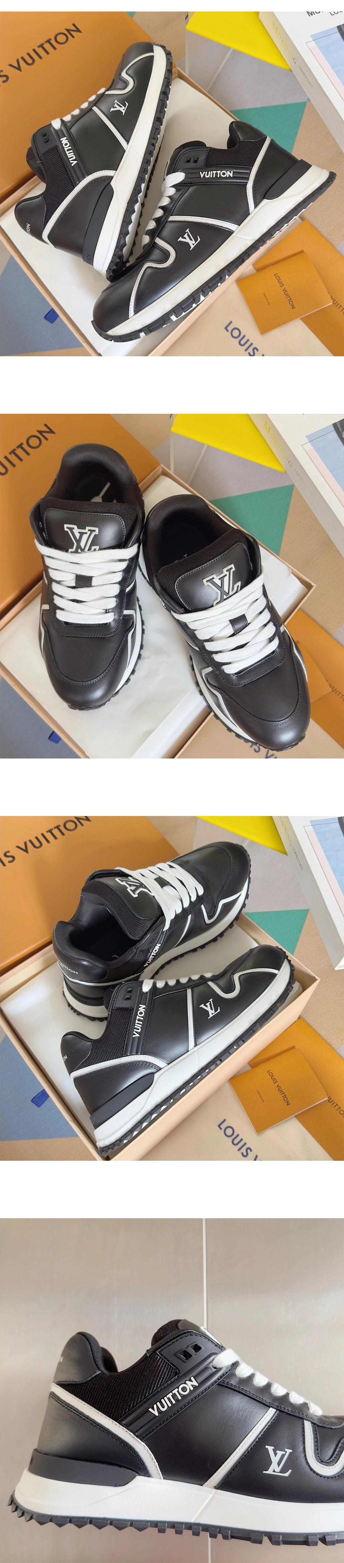 [LOUIS VUITTON] 루이비통 런 어웨이 맥시 스니커즈 블랙 1AHSRY 남녀공용