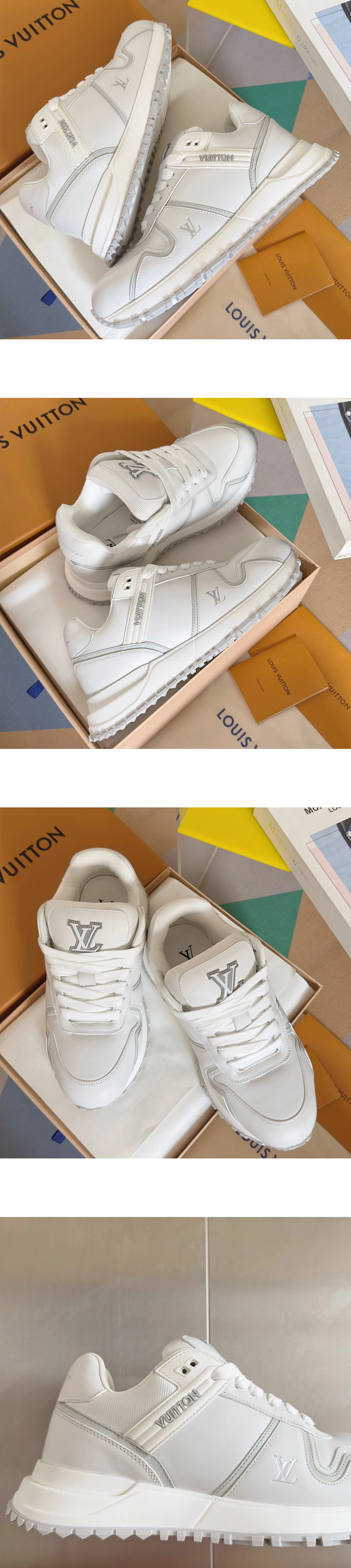 [LOUIS VUITTON] 루이비통 런 어웨이 맥시 스니커즈 화이트 1AHSRJ 남녀공용