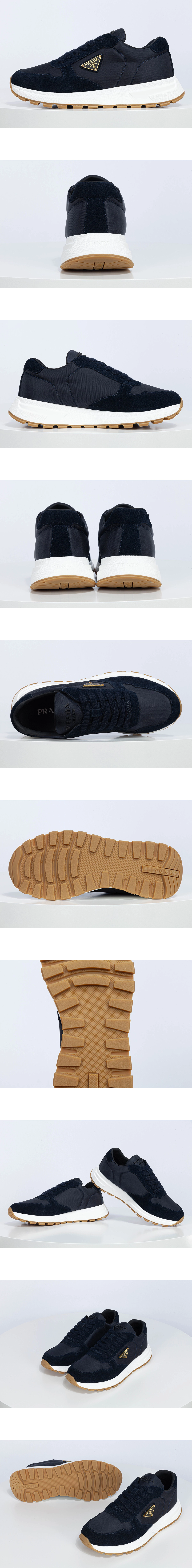 [PRADA] 프라다 Prax 01 리나일론 스웨이드 스니커즈 네이비 2EE369_D7R_F0008_F_D002 남성용