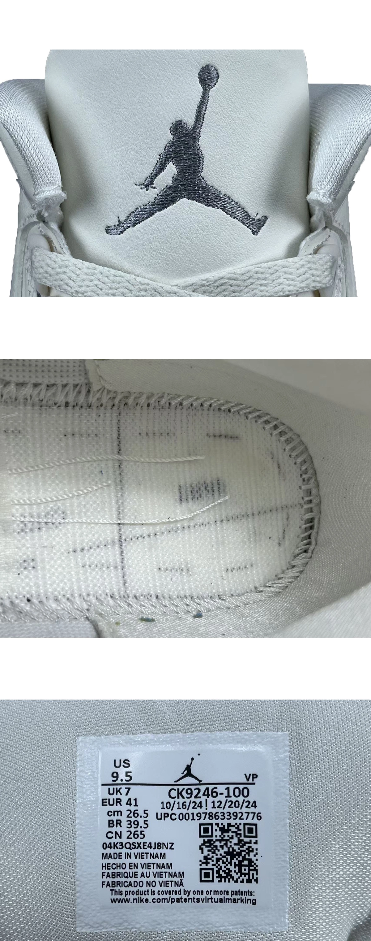 [AIR JORDAN] 에어조던3 레트로 세일 앤 시멘트 그레이 CK9246-100 남녀공용 (OG)