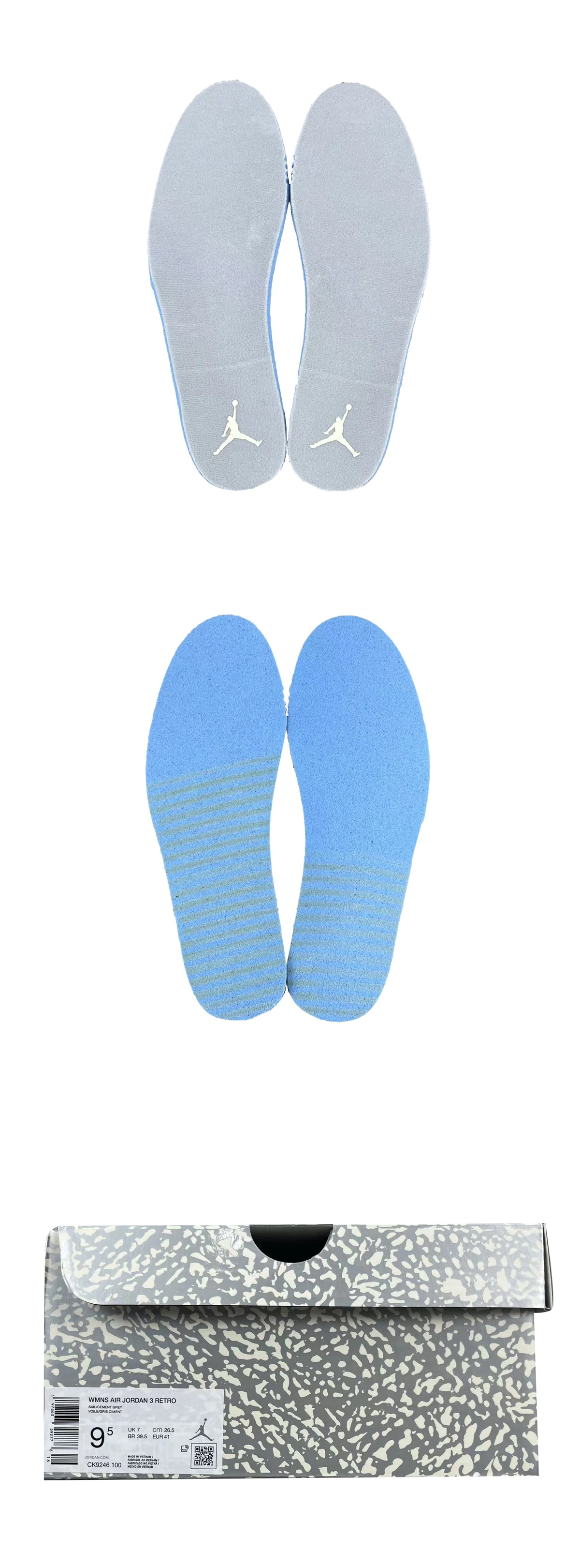 [AIR JORDAN] 에어조던3 레트로 세일 앤 시멘트 그레이 CK9246-100 남녀공용 (OG)