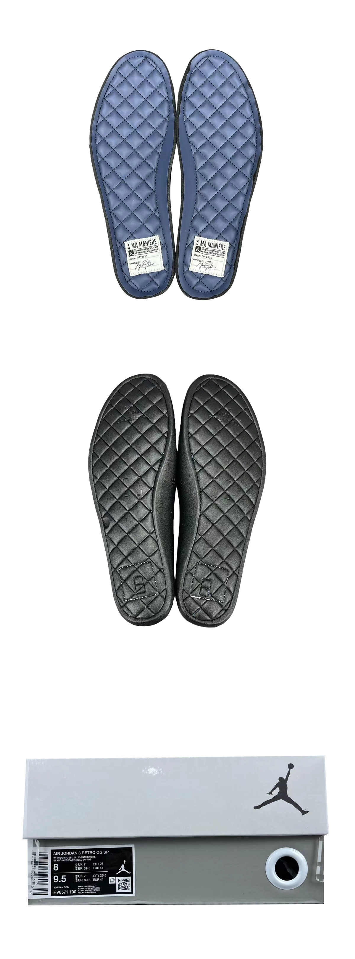 [AIR JORDAN] 에어조던3 x A Ma Maniere 레트로 화이트 HV8571-100 남녀공용 (OG)
