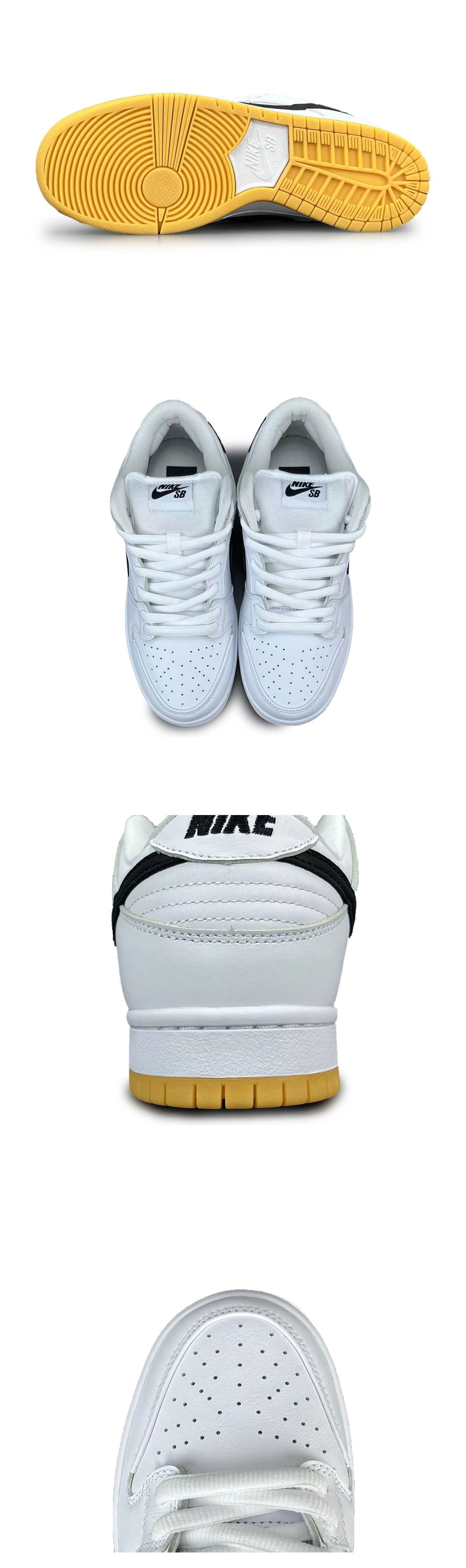 [NIKE] 나이키 SB 덩크 로우 프로 화이트 앤 검 라이트 브라운 CD2563-101 남녀공용 (GOD)
