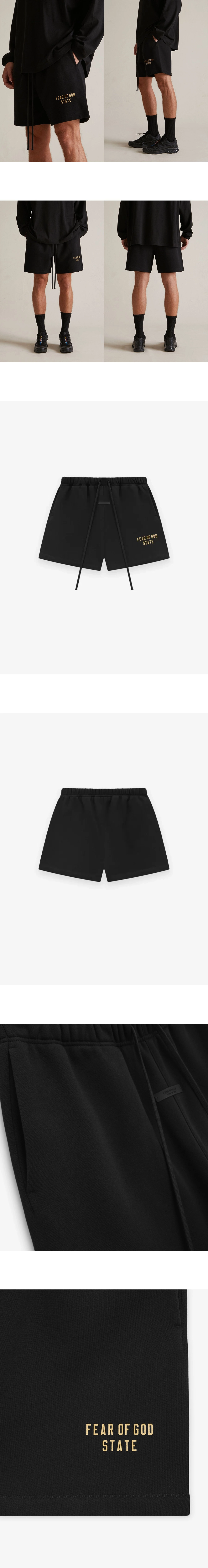 [FEAR OF GOD] 남성 피어오브갓 Fall24 BACK TO SCHOOL 컬렉션 플리스 축구 쇼츠