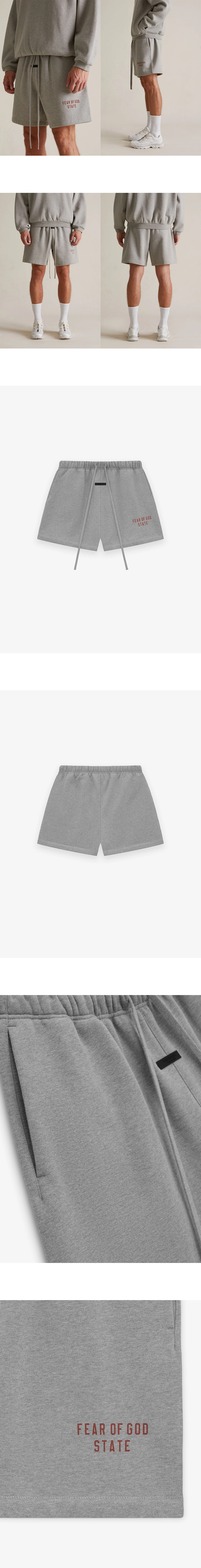 [FEAR OF GOD] 남성 피어오브갓 Fall24 BACK TO SCHOOL 컬렉션 플리스 축구 쇼츠
