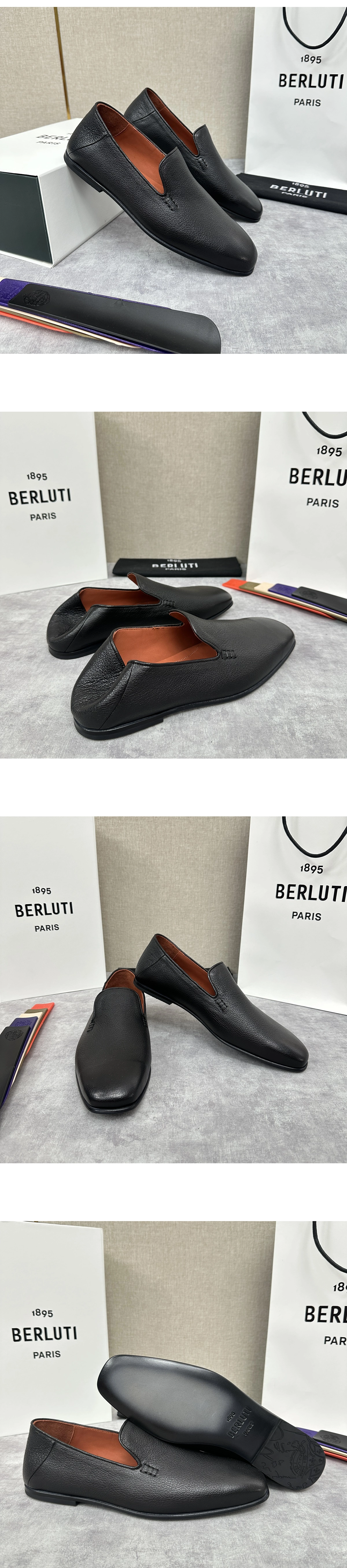 [BERLUTI] 벨루티 에스칼 고트 레더 슬리퍼 S6437-CO 남성용