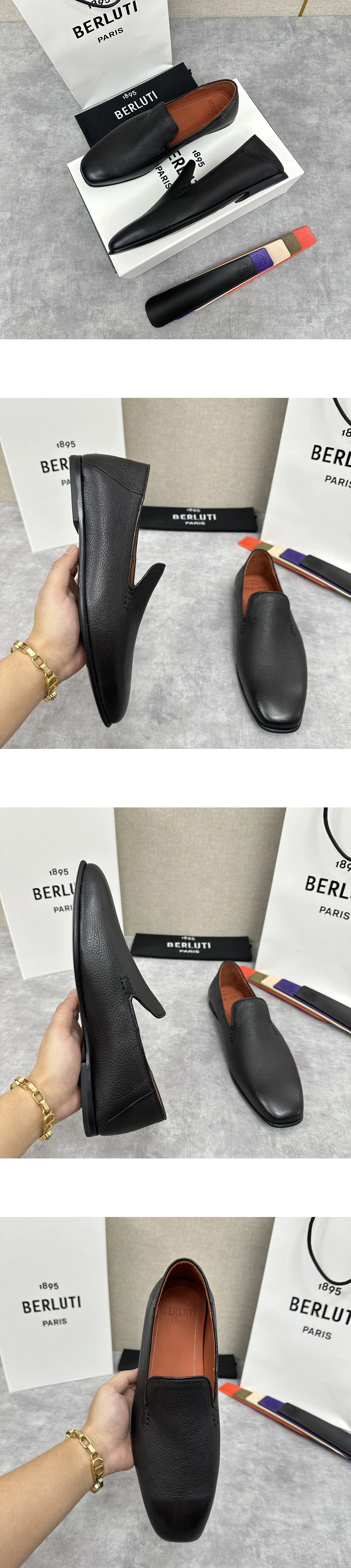 [BERLUTI] 벨루티 에스칼 고트 레더 슬리퍼 S6437-CO 남성용
