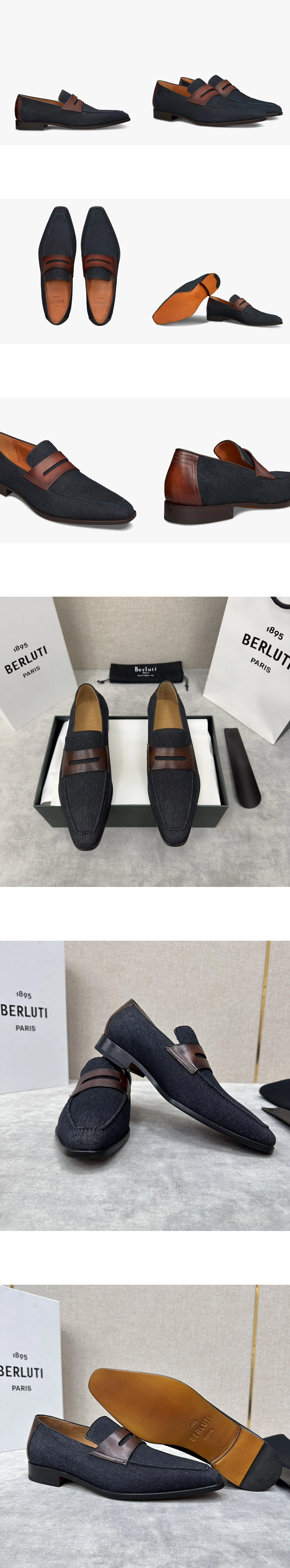 [BERLUTI] 벨루티 앤디 디메져 데님 로퍼 S6071-T7 남성용