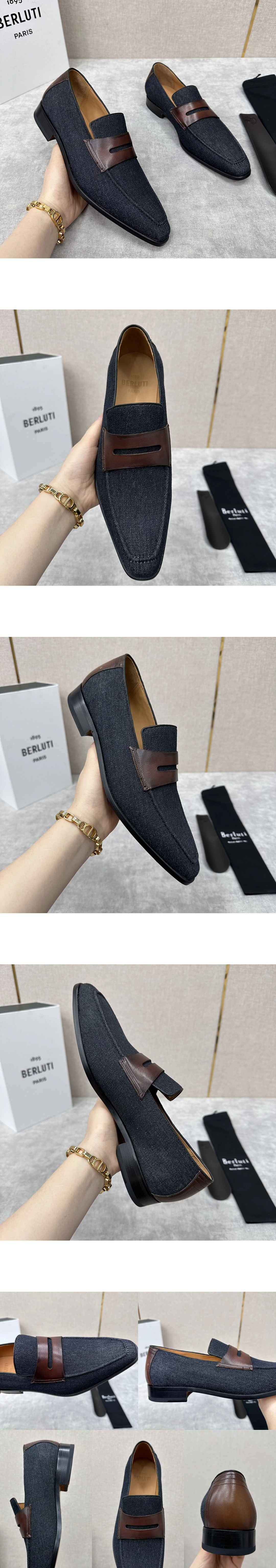 [BERLUTI] 벨루티 앤디 디메져 데님 로퍼 S6071-T7 남성용