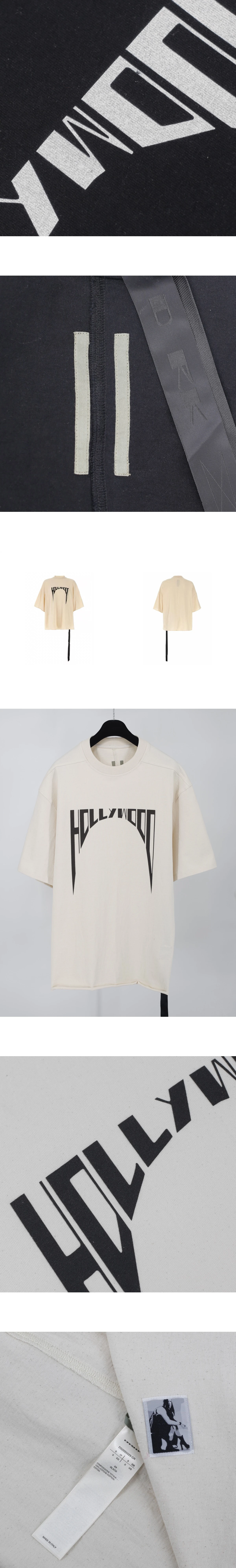 [RICK OWENS] 남성 릭오웬스 DRKSHDW 타미 티셔츠