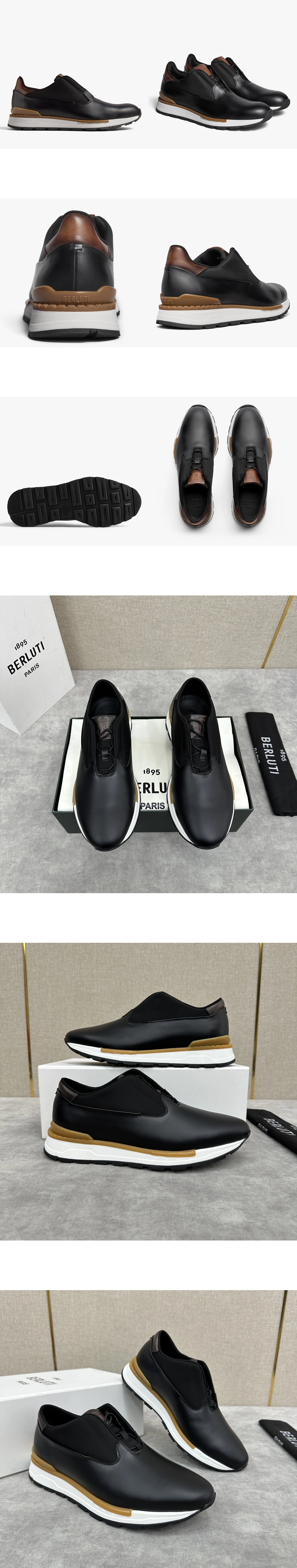 [BERLUTI] 벨루티 패스트 트랙 글레이즈드 카프스킨 스니커즈 S6318-GC5 남성용