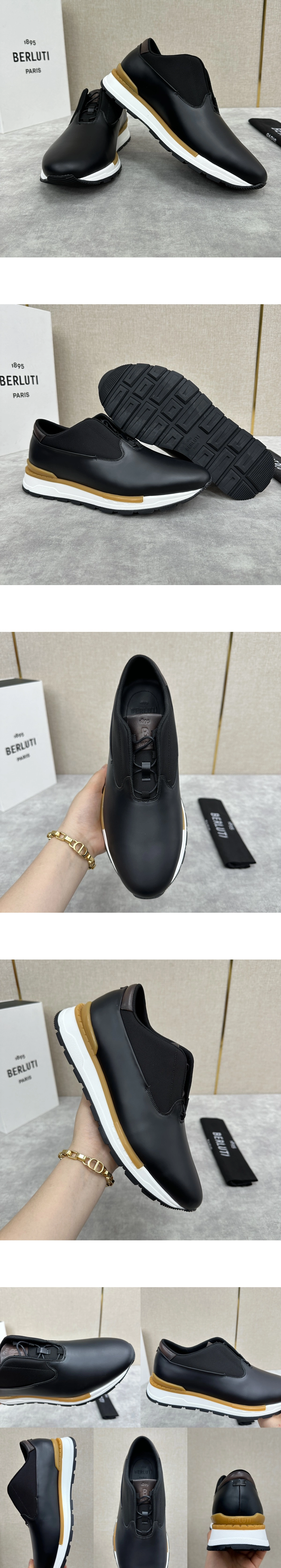 [BERLUTI] 벨루티 패스트 트랙 글레이즈드 카프스킨 스니커즈 S6318-GC5 남성용