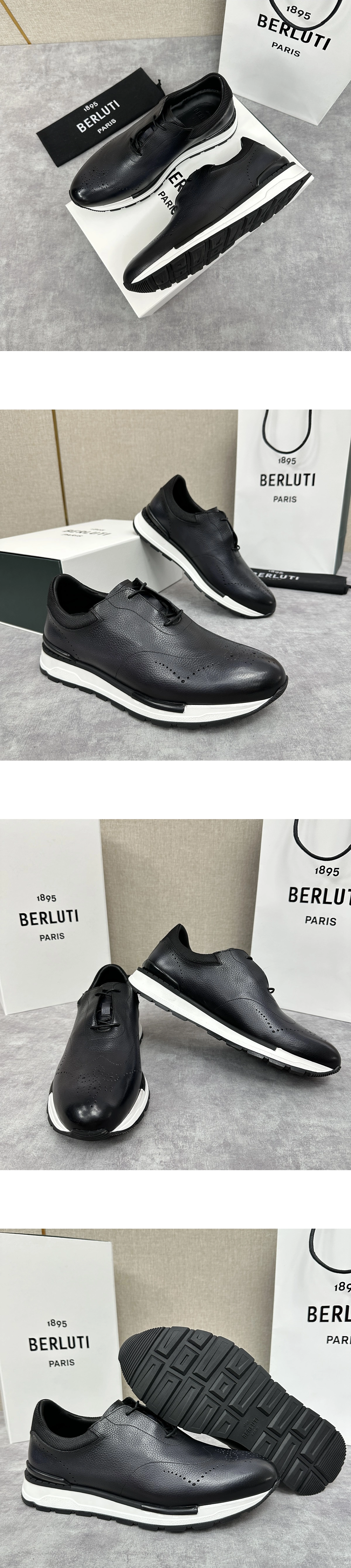 [BERLUTI] 벨루티 패스트 트랙 베네치아 카프 레더 나일론 스니커즈 S6488-BY2 남성용