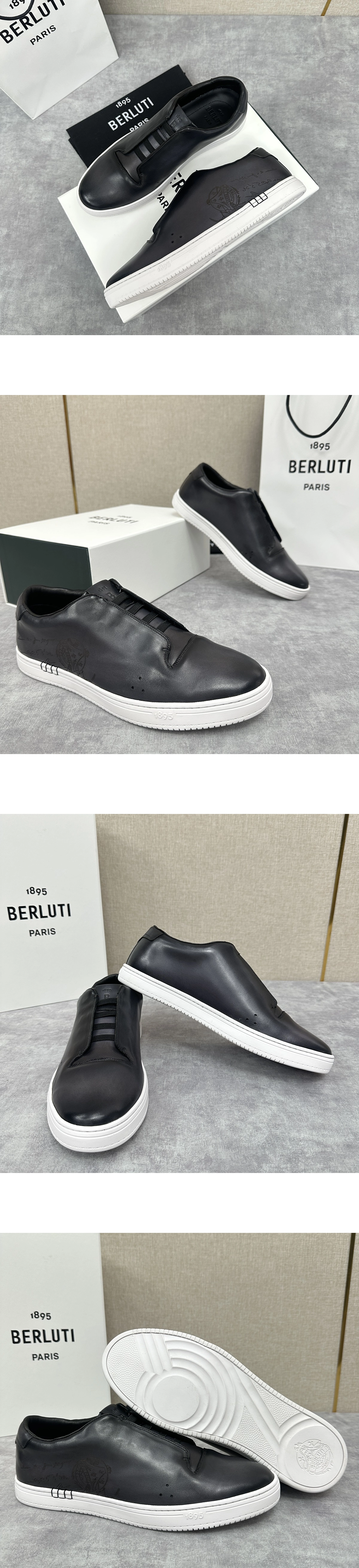 [BERLUTI] 벨루티 플레이타임 스크리토 베네치아 카프 레더 스니커즈 S6459-V2 남성용