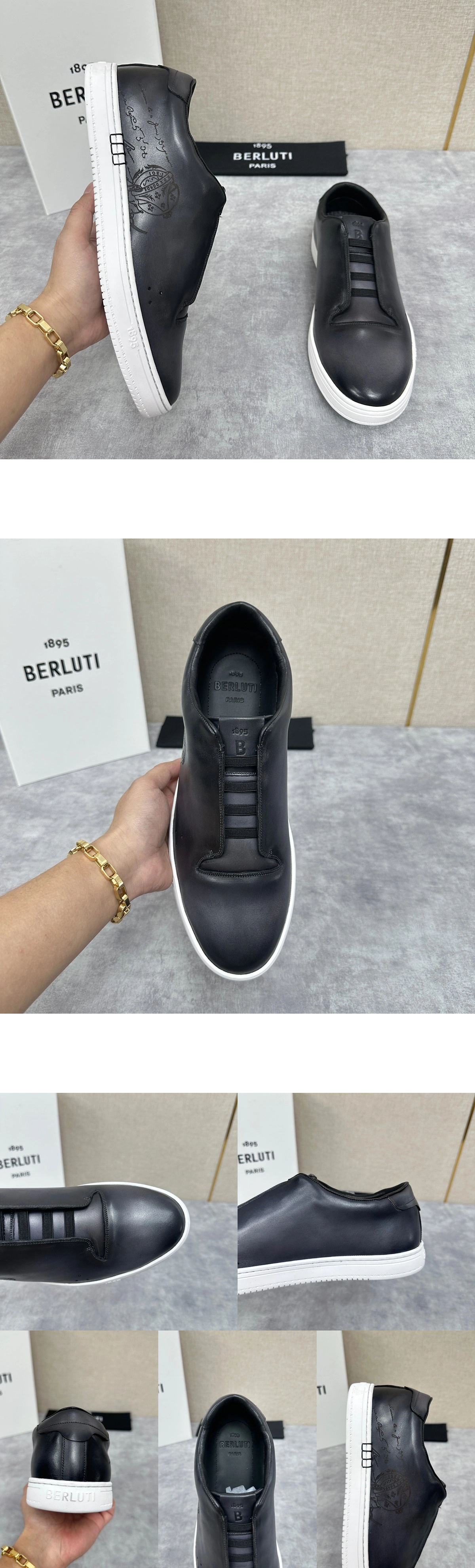 [BERLUTI] 벨루티 플레이타임 스크리토 베네치아 카프 레더 스니커즈 S6459-V2 남성용