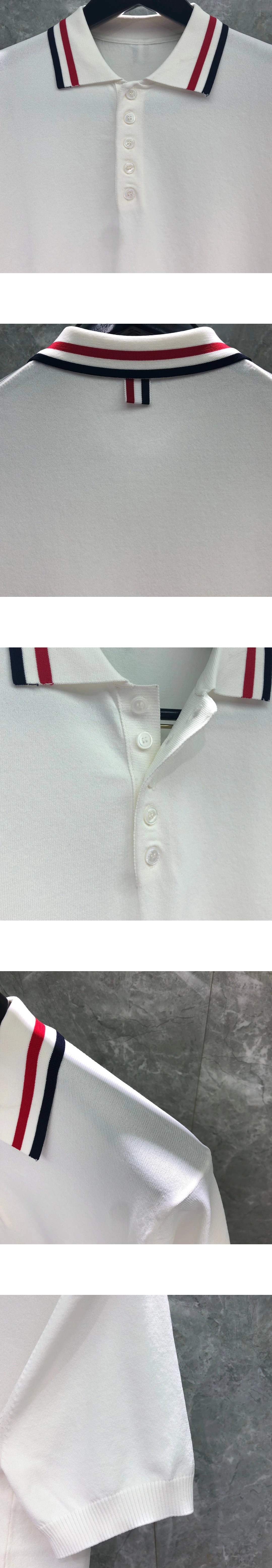 [THOM BROWNE] 남성 톰브라운 스트레치 비스코스 테니스 폴로 셔츠