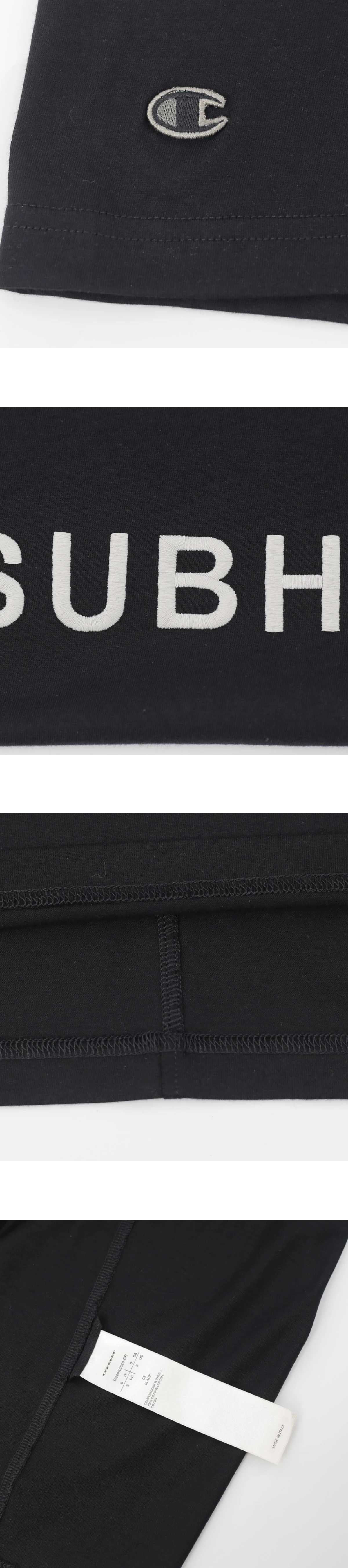 [RICK OWENS] 남성 릭오웬스 x Champion 토미 티셔츠 블랙