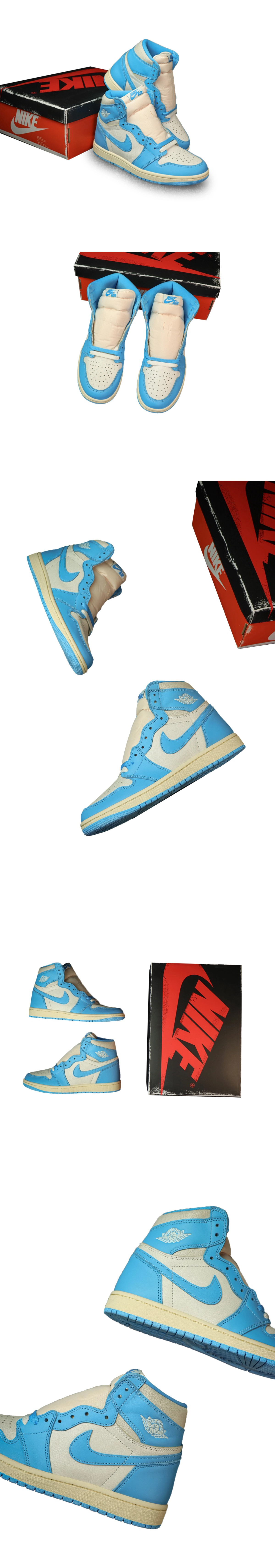 [AIR JORDAN] 에어조던1 레트로 하이 OG UNC 리이매진드 블루 DZ5485-402 남녀공용 (OG)
