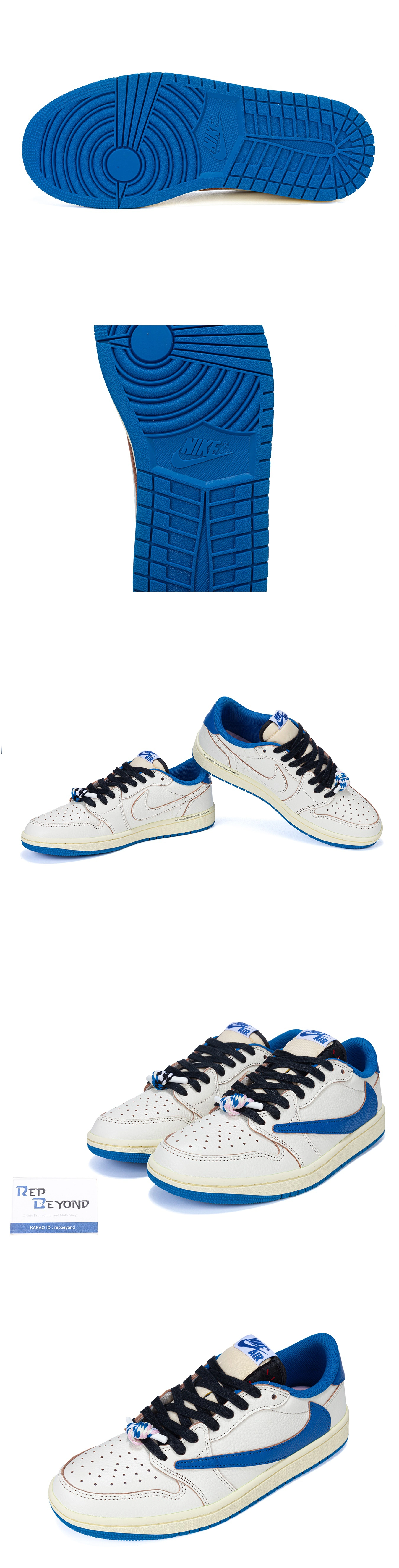 [AIR JORDAN] 에어조던 1 x 트래비스 스캇 레트로 로우 세일 밀리터리 블루 DM7866-104 남녀공용(OG)