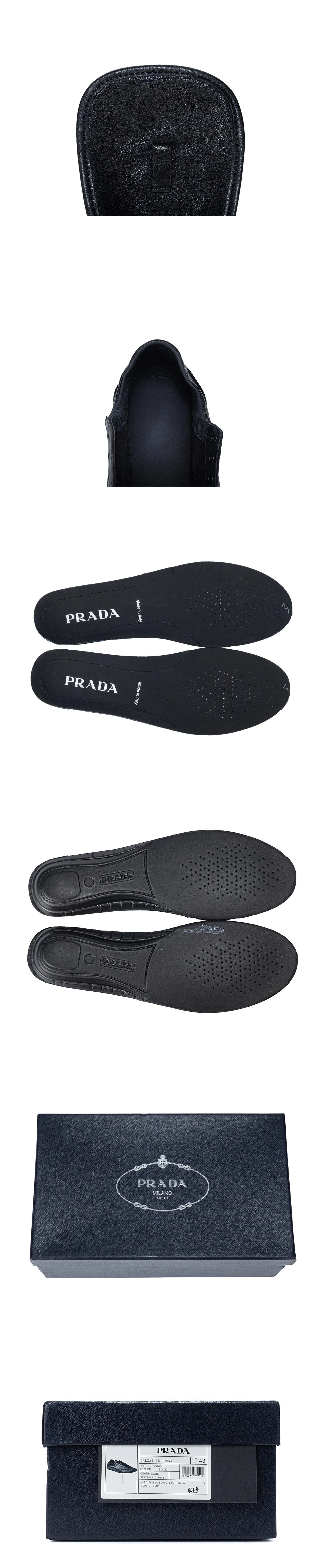 [PRADA] 프라다 컬랩스 레더 스니커즈 블랙 2EG479_7V6_F0002_F_G001 남성용
