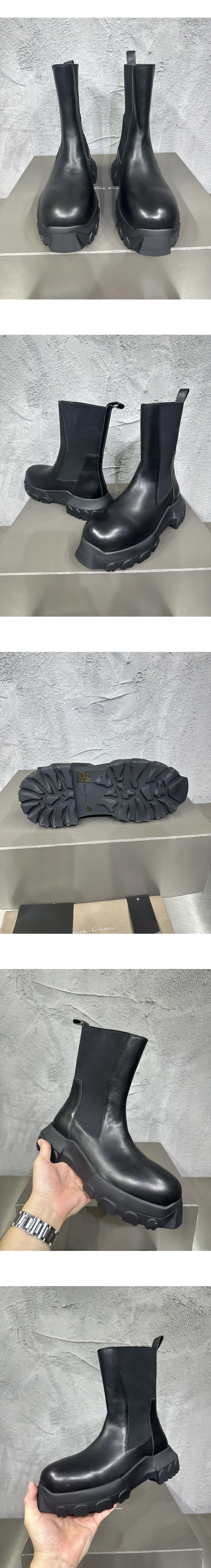 [RICK OWENS] 릭오웬스 클래식 레더 첼시 부츠 남성용