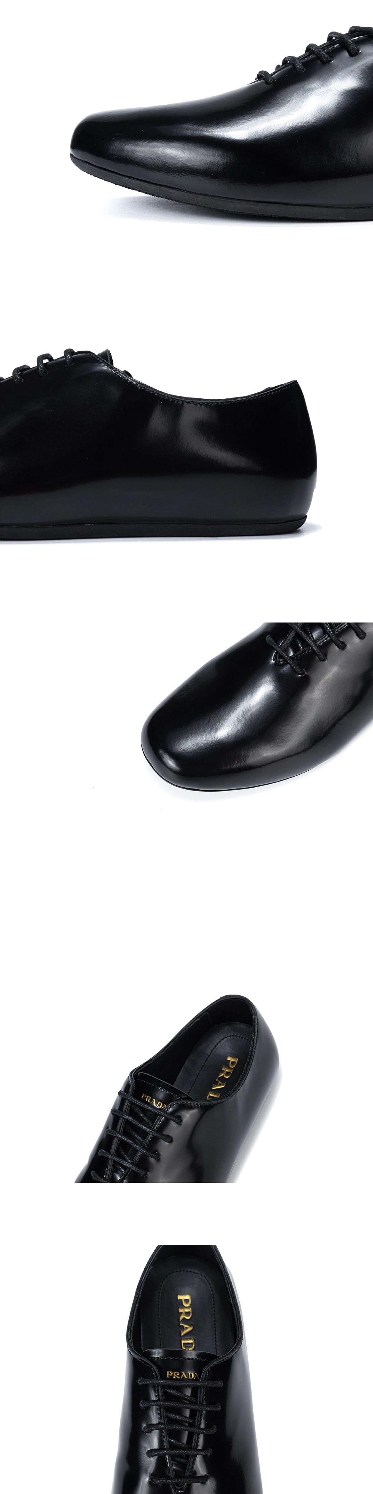 [PRADA] 프라다 브러쉬드 레더 레이스업 슈즈 블랙 2EG448_055_F0002_F_G002 남성용