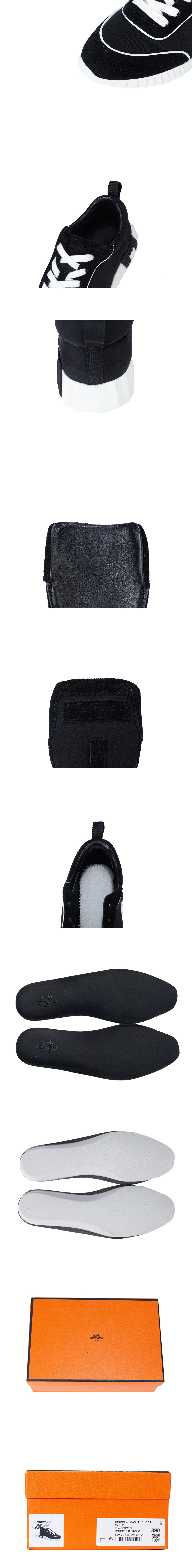 [Hermes] 에르메스 바운싱 테크니컬 저지 스니커즈 블랙 H221898ZHI4390 남녀공용