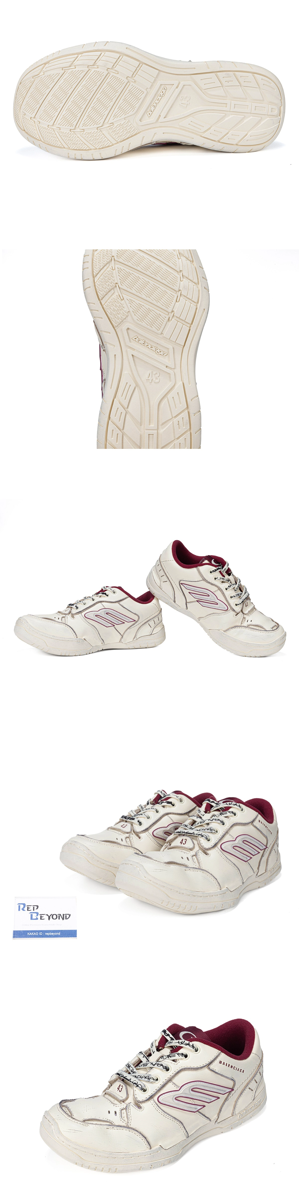 [Balenciaga] 발렌시아가 햄튼스 미디엄 원아웃 스니커즈 오프화이트레드 841765WCURS9960 남녀공용 (OK)