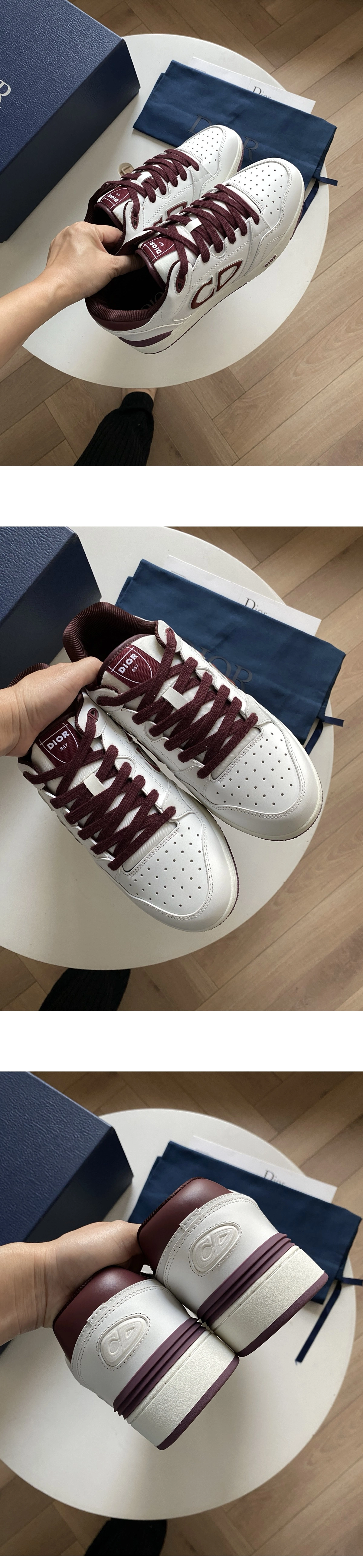 [DIOR] 디올 B57 Dribble 로우탑 스니커즈 레드 3SN318ZNT_H063 남녀공용
