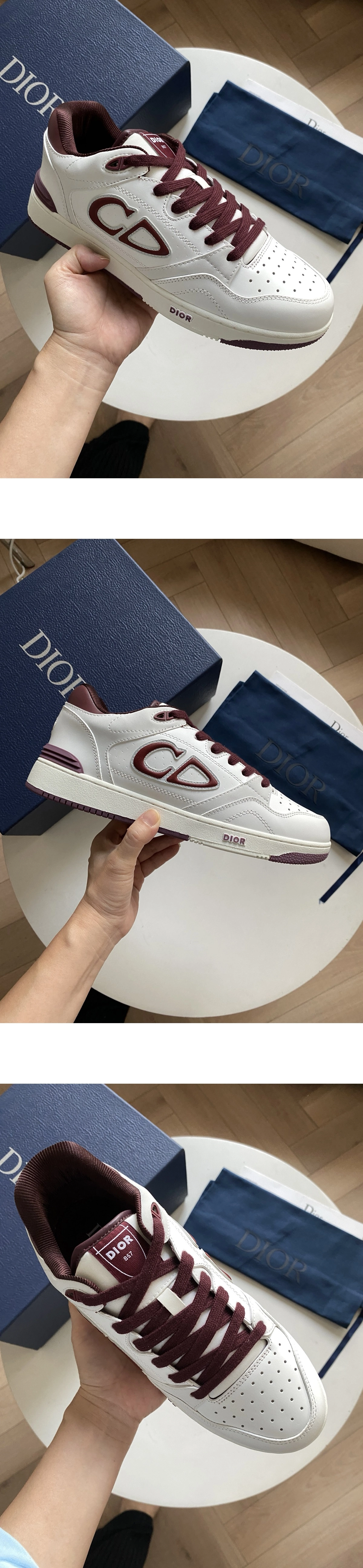 [DIOR] 디올 B57 Dribble 로우탑 스니커즈 레드 3SN318ZNT_H063 남녀공용