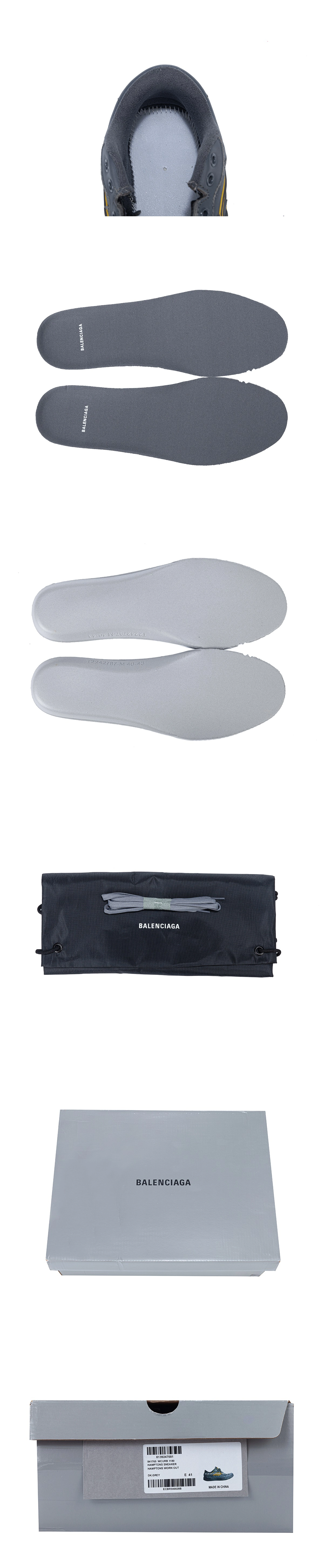 [BALENCIAGA] 발렌시아가 햄튼스 미디엄 원아웃 스니커즈 그레이 841765WCURB1180 남녀공용 (OK)