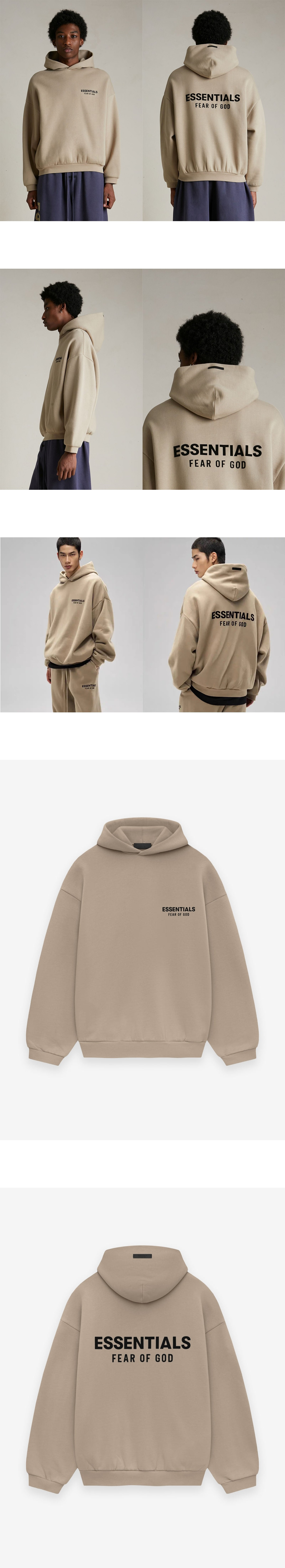 [FEAR OF GOD] 남성 피어오브갓 에센셜 홀리데이 코어 플리스 후드티