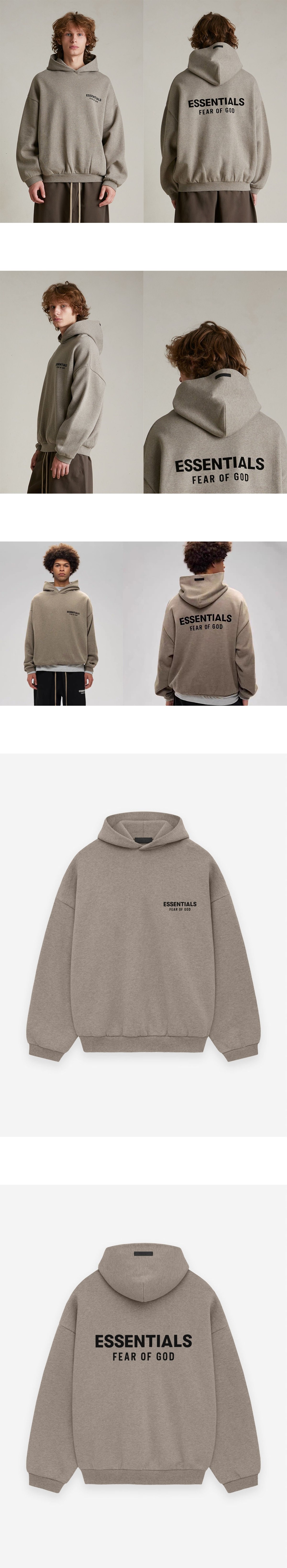 [FEAR OF GOD] 남성 피어오브갓 에센셜 홀리데이 코어 플리스 후드티