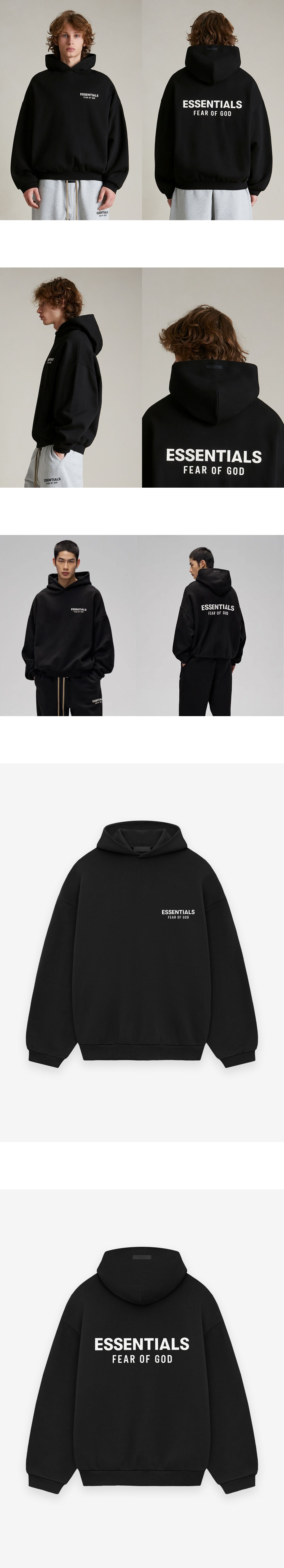 [FEAR OF GOD] 남성 피어오브갓 에센셜 홀리데이 코어 플리스 후드티