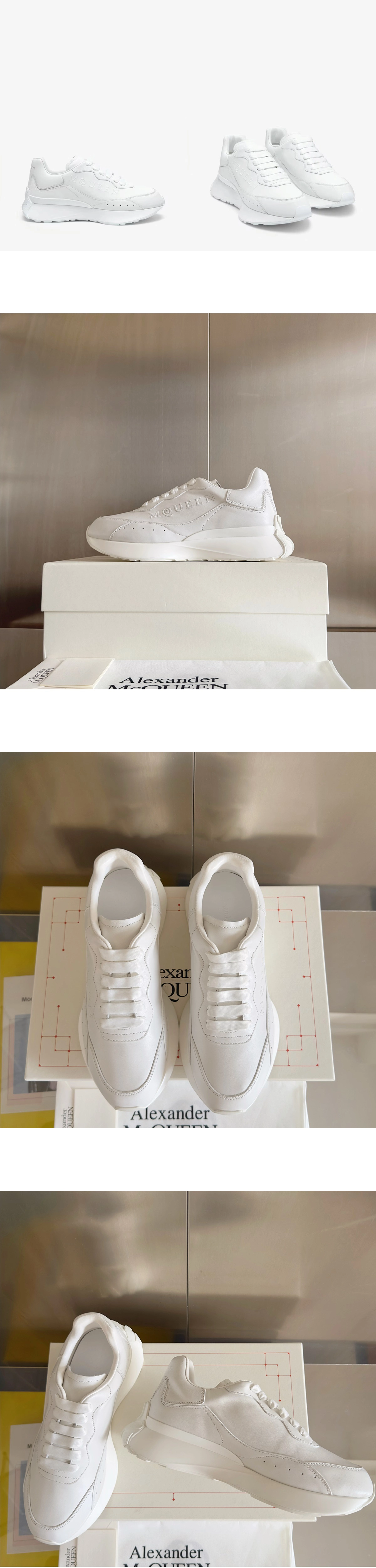 [ALEXANDER MCQUEEN] 알렉산더맥퀸 스프린트 러너 스니커즈 화이트 841162WIAHE9007