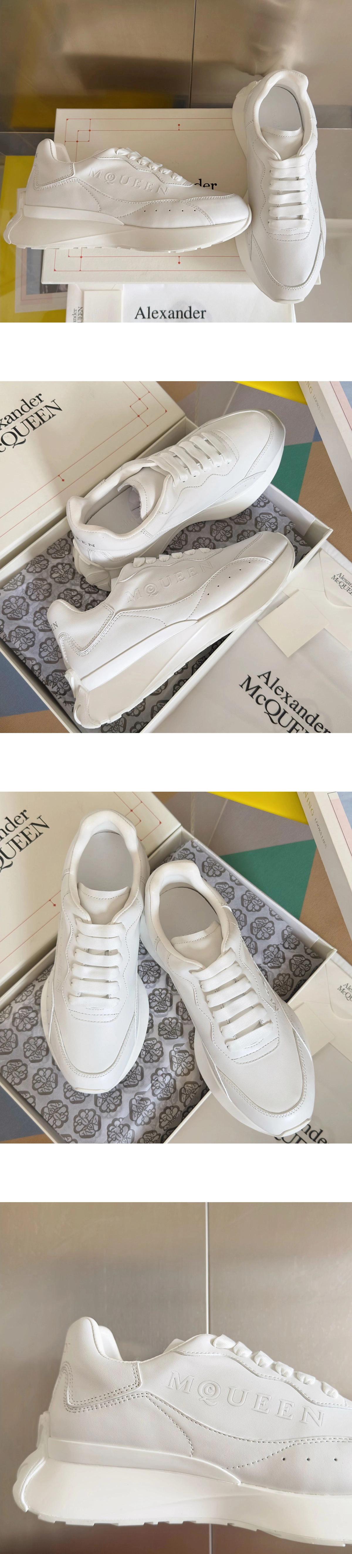 [ALEXANDER MCQUEEN] 알렉산더맥퀸 스프린트 러너 스니커즈 화이트 841162WIAHE9007