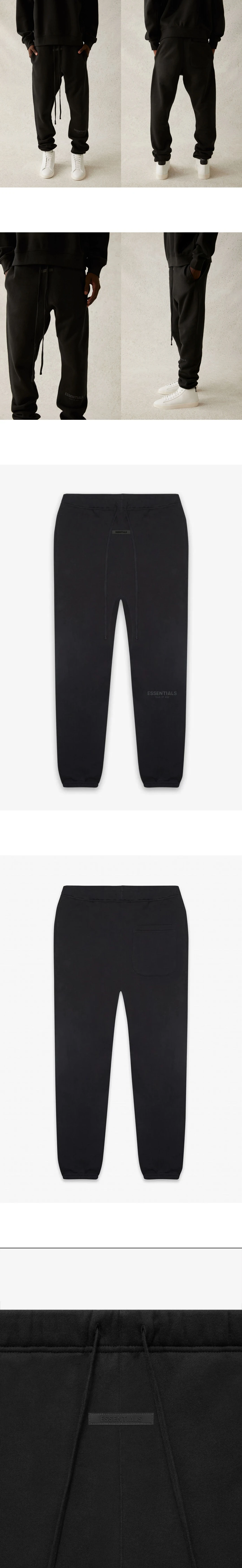 [FEAR OF GOD] 남성 피어오브갓 에센셜 3M 레터링 로고 스웨트 팬츠 블랙