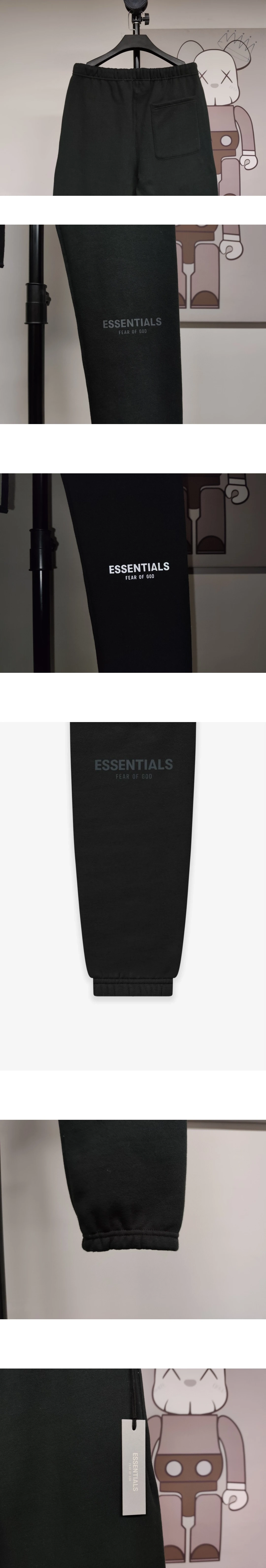 [FEAR OF GOD] 남성 피어오브갓 에센셜 3M 레터링 로고 스웨트 팬츠 블랙