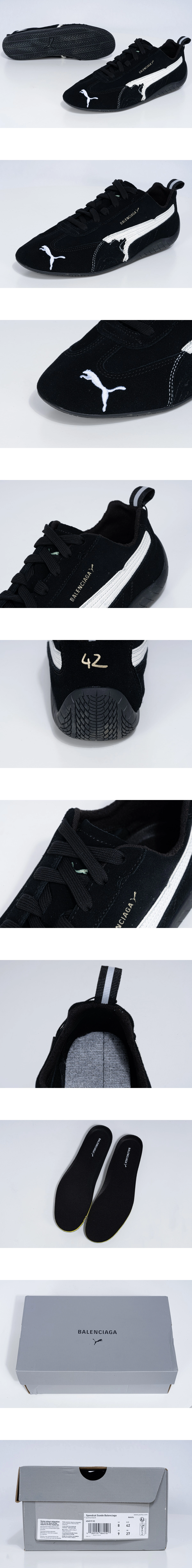[BALENCIAGA] 발렌시아가 x 푸마스피드캣 스웨이드 스니커즈 블랙화이트 847146WSDSD1090 남녀공용
