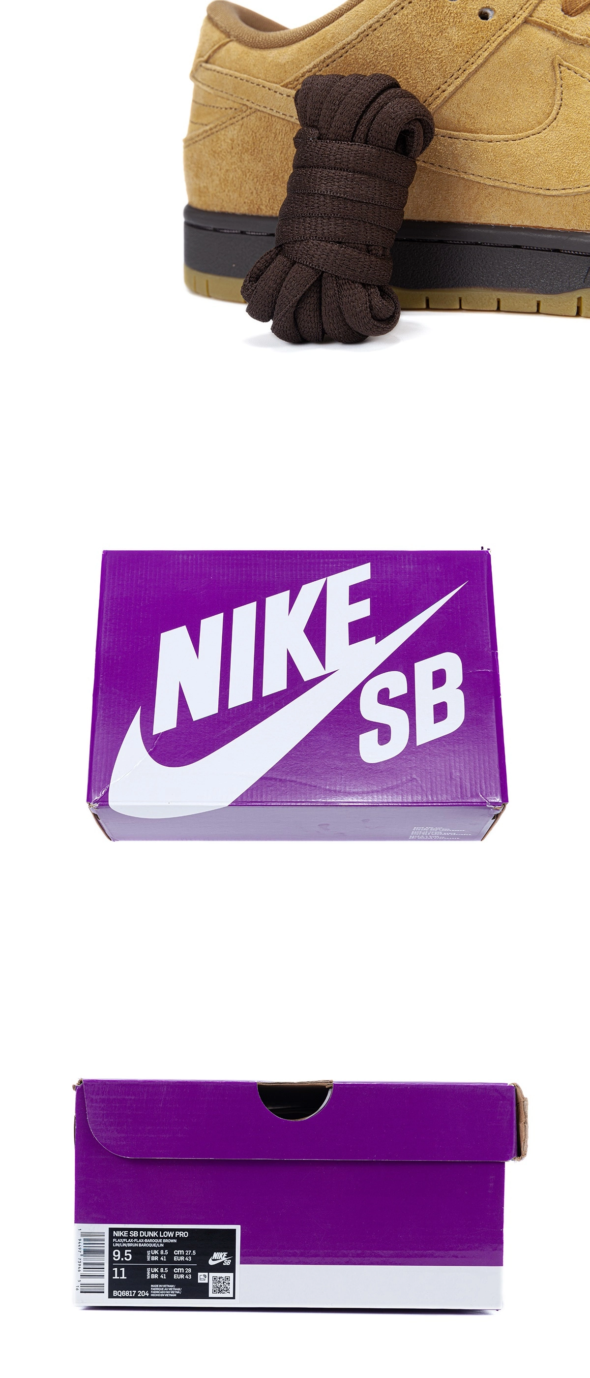 [NIKE] 나이키 SB 덩크 로우 프로 위트 모카 BQ6817-204 남녀공용 (H12)