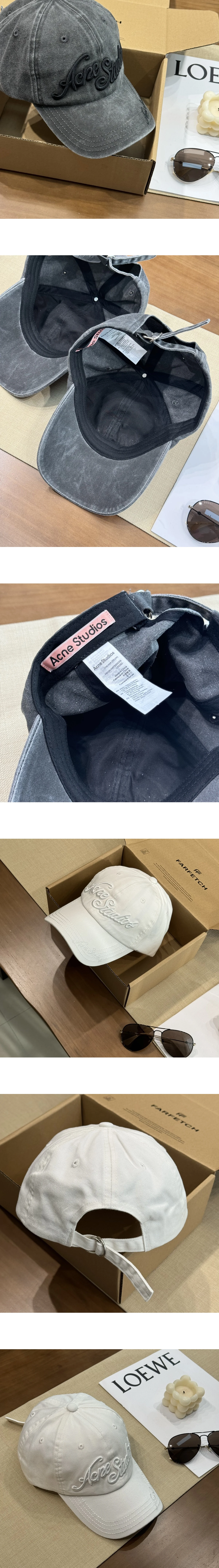 [Acne Studios] 아크네스튜디오 로고 캡 페이디드 배이스볼캡 남녀공용