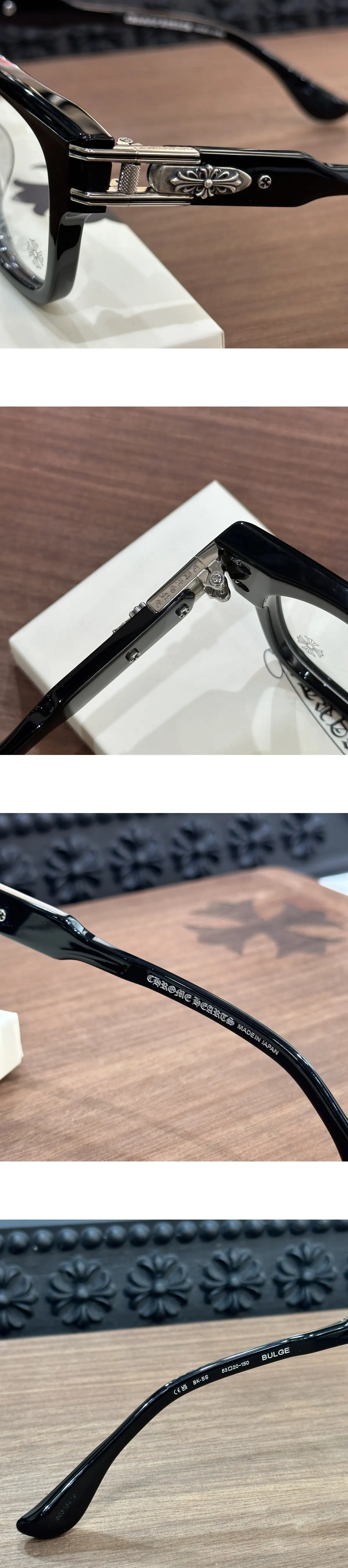 [Chrome Hearts] 크롬하츠 BULGE-BK-SS 안경테 블랙실버 남녀공용