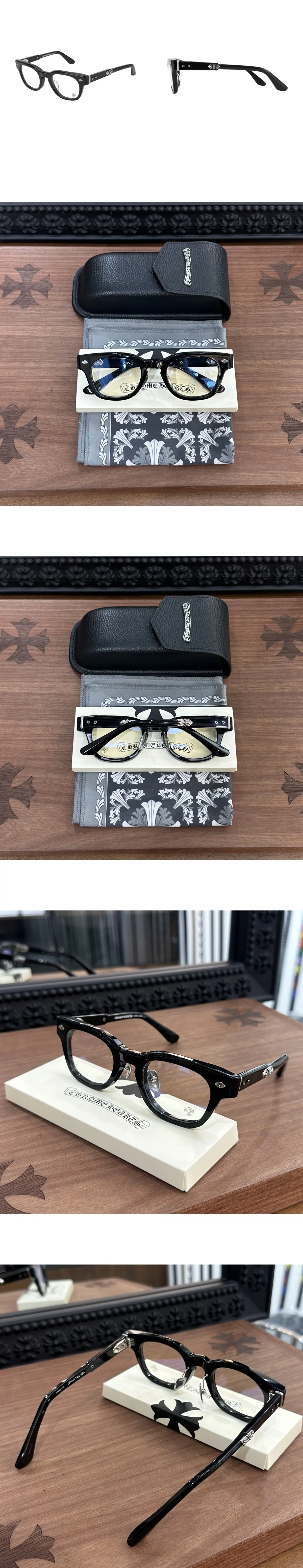 [Chrome Hearts] 크롬하츠 JENNATAILYEA-BK 안경테 블랙 남녀공용